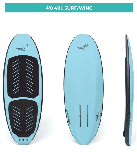 Capture d'écran 2025-02-24 163954 Planches de foil électrique pour surf et wing, en taille 4'8 (140 cm), conçues pour une excellente stabilité et maniabilité sur l'eau, parfaites pour les amateurs de sports nautiques avec Lift Foil France.
