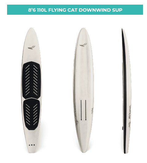 Capture d'écran 2025-02-24 164121 8'6 110L Flying Cat Downwind SUP paddleboard, planche de stand-up paddle pour le downwind, légère et performante pour la glisse en mer.