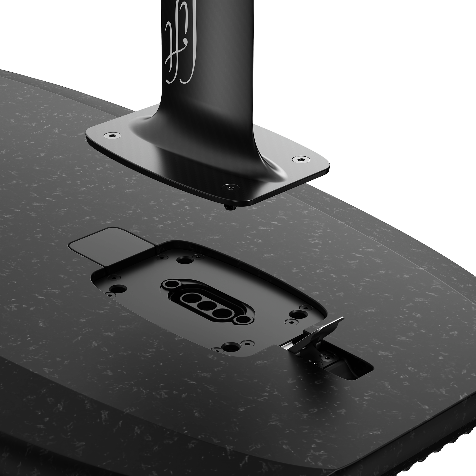 Propulsion LCS installée sur une planche LIFT5 Carbon Black — vue de dessus