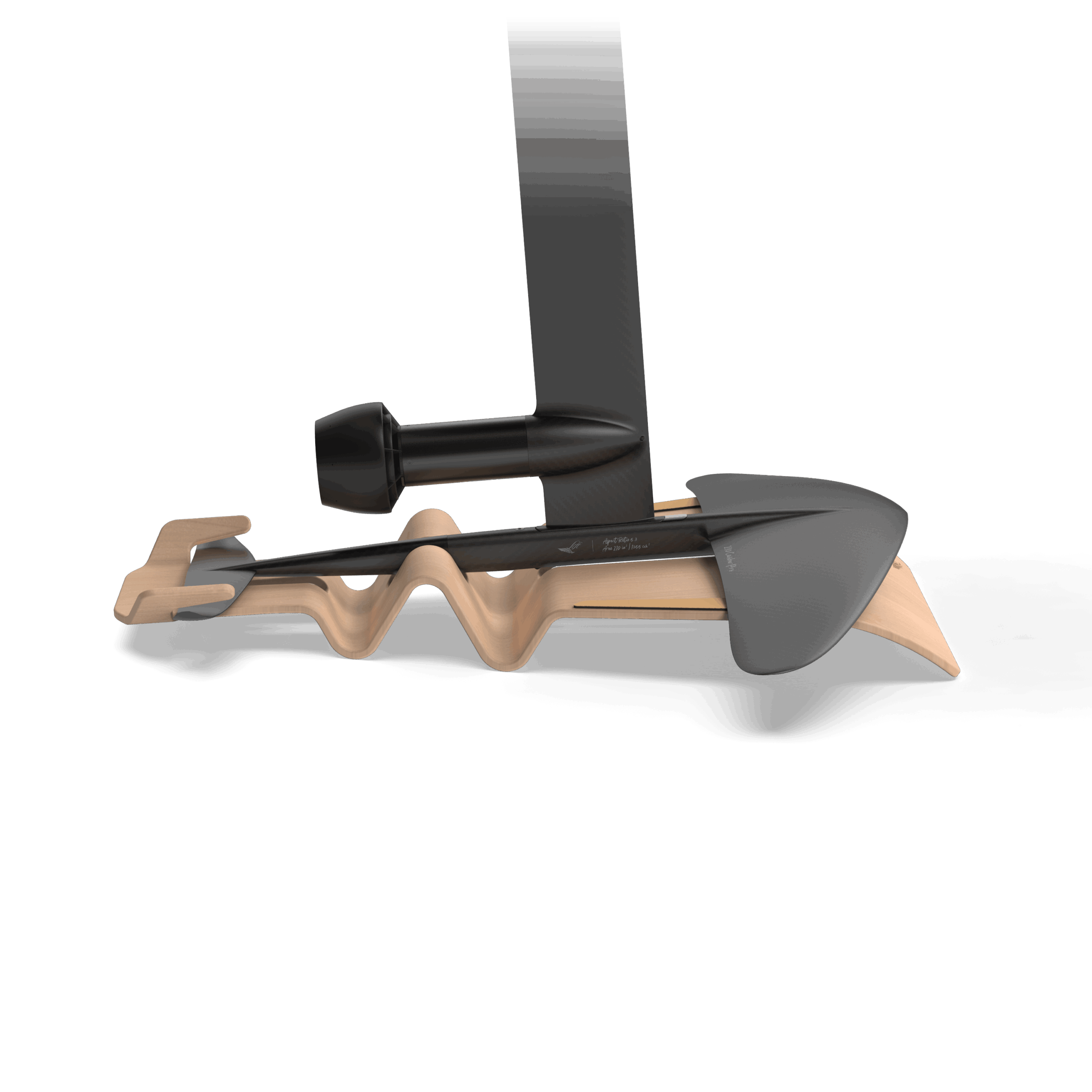 Support eFoil et foil — autre angle